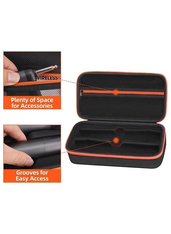Wireless Microphone Case for JBL PartyBox Wireless Mic, Waterproof Shockproof Handheld Dual Mic Hard Travel Carrying Stoage Bag with Zipper Mesh Pocket (Box ONLY) - Image 5
